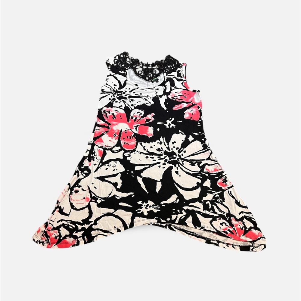 Tricotto Black Lace Detail Top